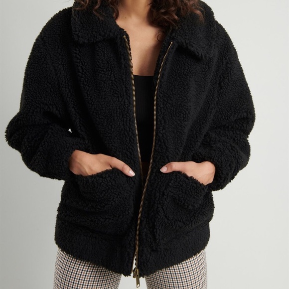 Black Pixie Sherpa Jacket - Picture 1 of 4